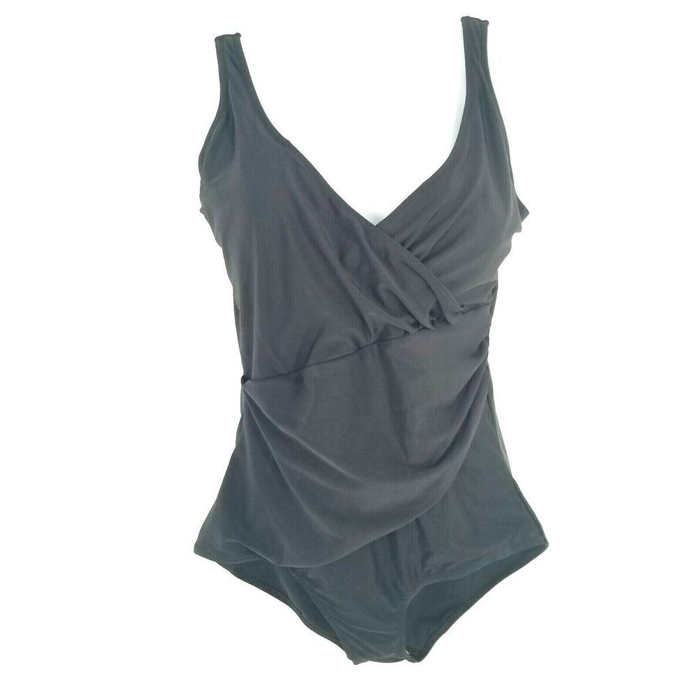 Upopby Lined Front One-Piece Swimsuit Plus Size